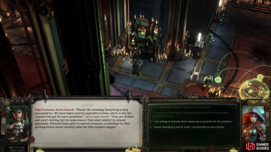 Query his confession to find he has a soft spot for orphans&hellip; an oddly human sentiment in Warhammer 40,000.