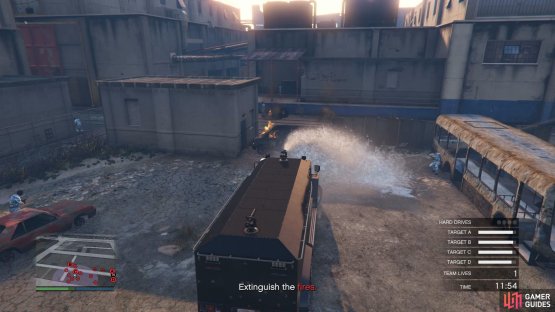 and take out the four truck fires with the RCV.