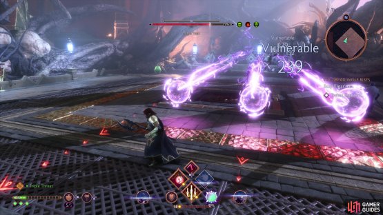 Elgar’nan’s Lightning Balls will spread out the further they are away from him.