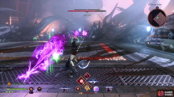 He can also fire Lightning Strikes that will track you.