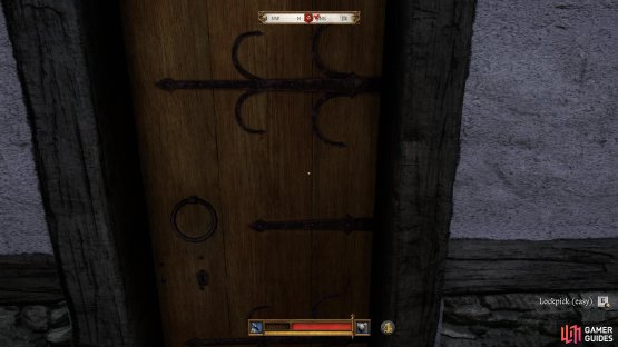 Enter Vavak&rsquo;s house via the backdoor for an easier lock to pick.