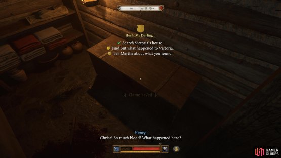 When you go to check on Victoria, you&rsquo;ll find a pool of blood.