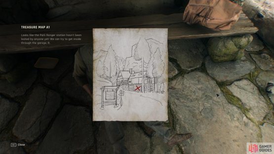 You can get this map from a bench southeast from the Monastery by one of those observation deck picnic areas. Image via Gamer Guides / Techland.
