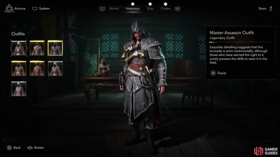 while ending with goodies like the Master Assassin Outfit.
