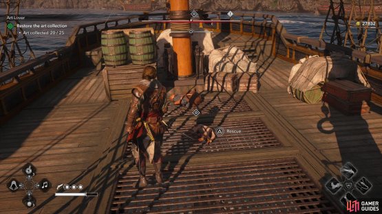 Once the Spaniards are gone, interact with poor Albert the Monkey to get a new pet.