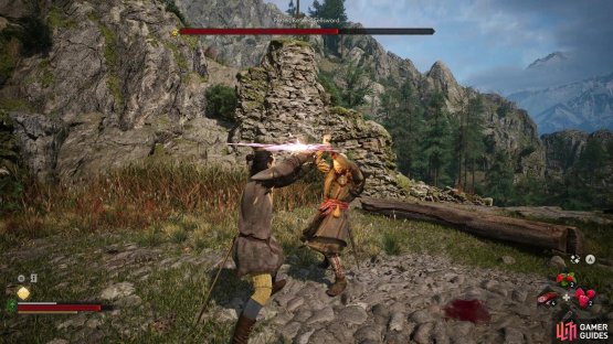 Follow Pieter, then duel him,