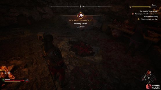 You will automatically obtain the Piercing Shriek ability at the end of the quest &ldquo;Our Rotten Roots&rdquo;,