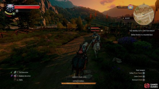 or by defeating Anseis in a duel during “Warble of a Smitten Knight”.