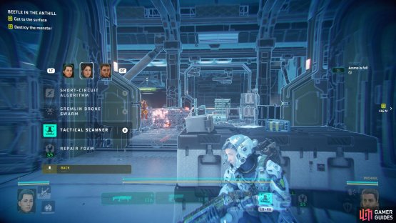 You can pause the combat, so you can make tactical commands to your squad.