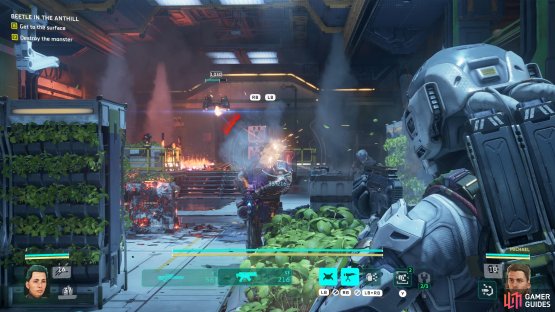 Many enemies will have weak points, like the tank on the back of this enemy.