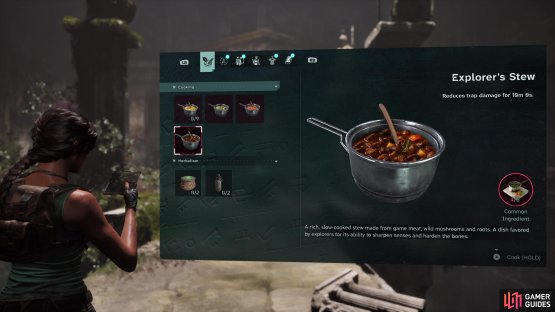 Lara can now craft consumables to aid her in her tomb raiding.