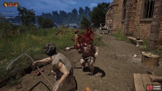 The Combat Scythe is great for groups of zombies due to it’s wide-sweeping attacks.