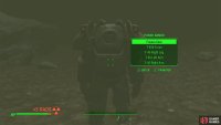 Swim near the wreck to find a suit of Power Armor standing at the bottom of the lake.