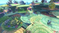 There is a slightly obscured path located at the circle