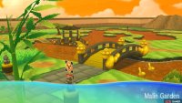 The architecture of this garden is inspired by the Johto region.