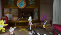 077: Inside the abandoned Pokemon Center, near the cafe.