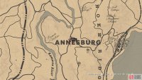 Head up the main path that cuts between the “N” and “E” of Annesburg