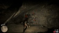 climb the rocks to the right to find the painting.