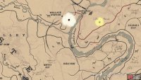 The general area where Ellie is located is marked on your map