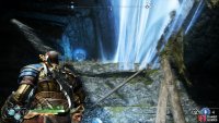 Shoot the Light Crystal to create a bridge across the gap above