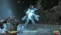 Throw your axe at the core of the ancient to inflict damage and increase its stun gauge.