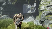 You can climb the ledge to the left of the chain once you’ve raised the gate.