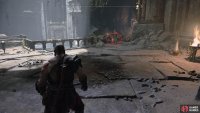 Destroy the bomb in the corner to open the path to the last Dragon statue.