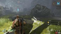 Search in front of this statue to find the treasure for Hunter’s Kingdom.