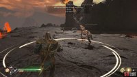Try to goad weaker enemies into the circle before attacking and dodging around them to keep them in it as they fall.