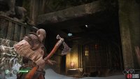 You can throw your axe at the discs highlighted in blue to unlock unreachable areas.
