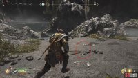 Search just in front of the boat to find the treasure.