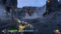 Knock Sigrun out of the air with an arrow to avoid the Mace Shockwave.