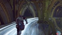 A bridge of light will form to the chest once you shoot the pedestal with the crystal in it.