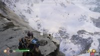 Find the treasure hoard on the left cliff as you approach the doors.