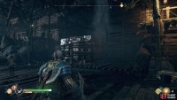 Move the cart to the middle of the two walkways.