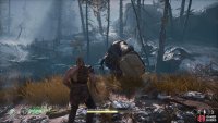 The giant will thrust the pillar towards you, so be ready to dodge away from this.