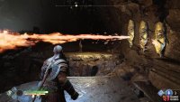 Wait for the last flame to go out before leaping across.