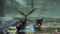 When Kara raises her wings, she’s about to execute a Chakram or dive attack.