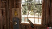 unlock the door and hit the switch to drain the water in the bunker