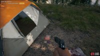 look in front of the tent to find this comic.