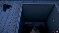 drop into the garage via the skylight