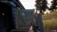 head around back of the other house to find some crates to climb
