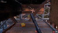 step onto the wooden platform