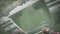 swim down and search inside the car to find the barrel.