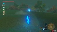 The blue flame furnace is across the lake and valley