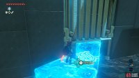 Use Cryonis to open the gate. As you descend be careful not to fall into the water due to its strong current
