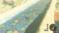 You can see a melon rind floating past Link here