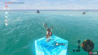 You will want to go far out south into the open ocean, until you see three, pointy rocks