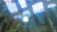Shoot the wooden platform down to reveal a large metal cube