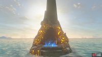 Passing through the ring will cause the shrine to rise up. 